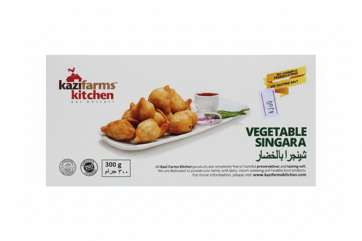 Kazi Farms Kitchen Vegetable Singara with white background