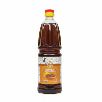 Ambikaマスタードオイル1L ボトル正面