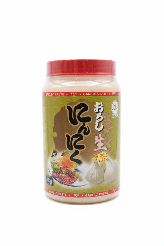 Garlic paste with white background