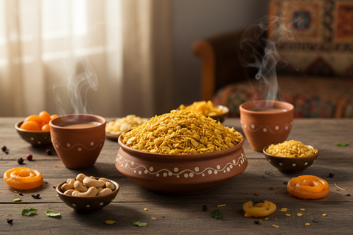 Haldiram'sムングダルを楽しむシーン
