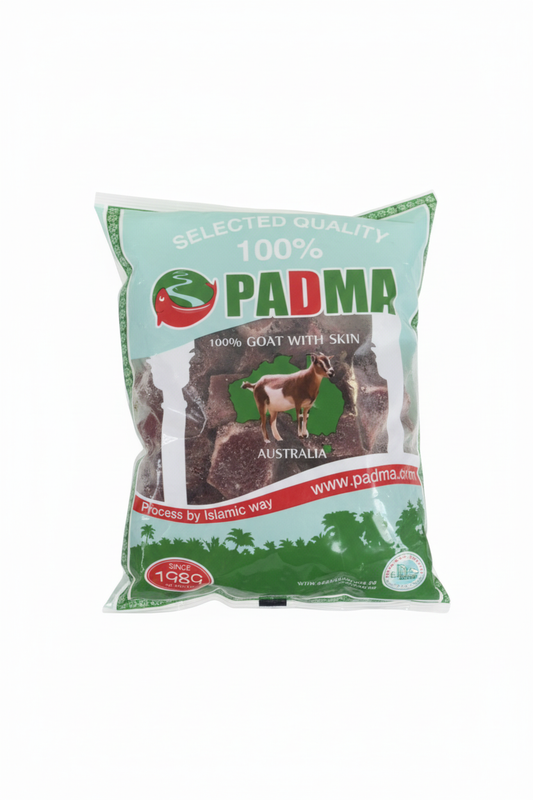 PADMA frozen goat meat with white background