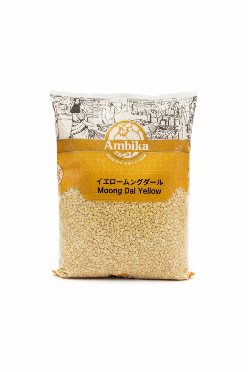 Ambika Moong Dal Yellow with white background