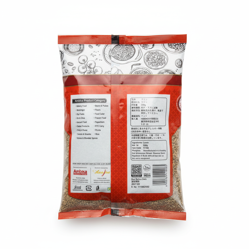 Ambikaクミンホール 500g 商品情報・原材料表示