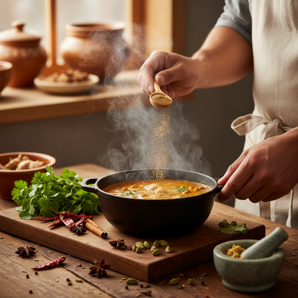 コリアンダーパウダー 料理シーン